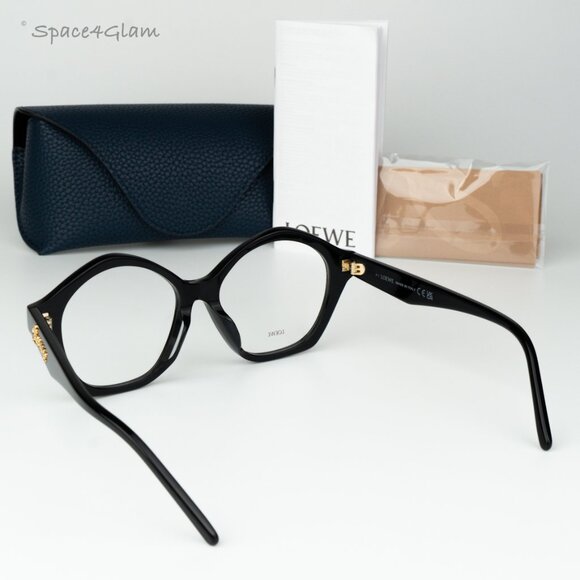 Loewe Women Eyeglasses Black Demo Round LW50053F CURVY 001 NEW AUTHENTIC - Picture 7 of 7